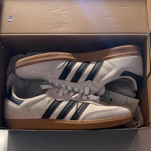 Adidas Samba White and Black Sneakers